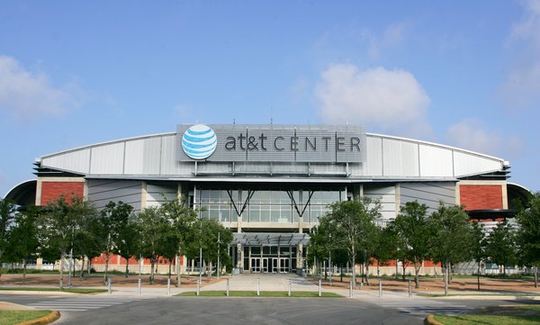 Exterior of Frost Bank Center, formerly AT&T Center, in San Antonio, Texas