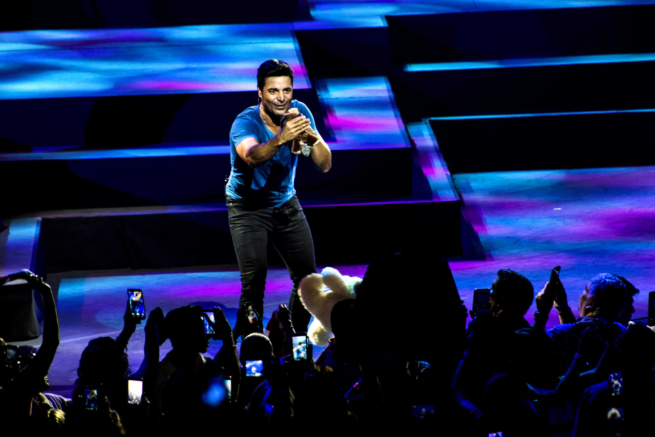 Puerto Rican pop singer Chayanne performing live in 2016