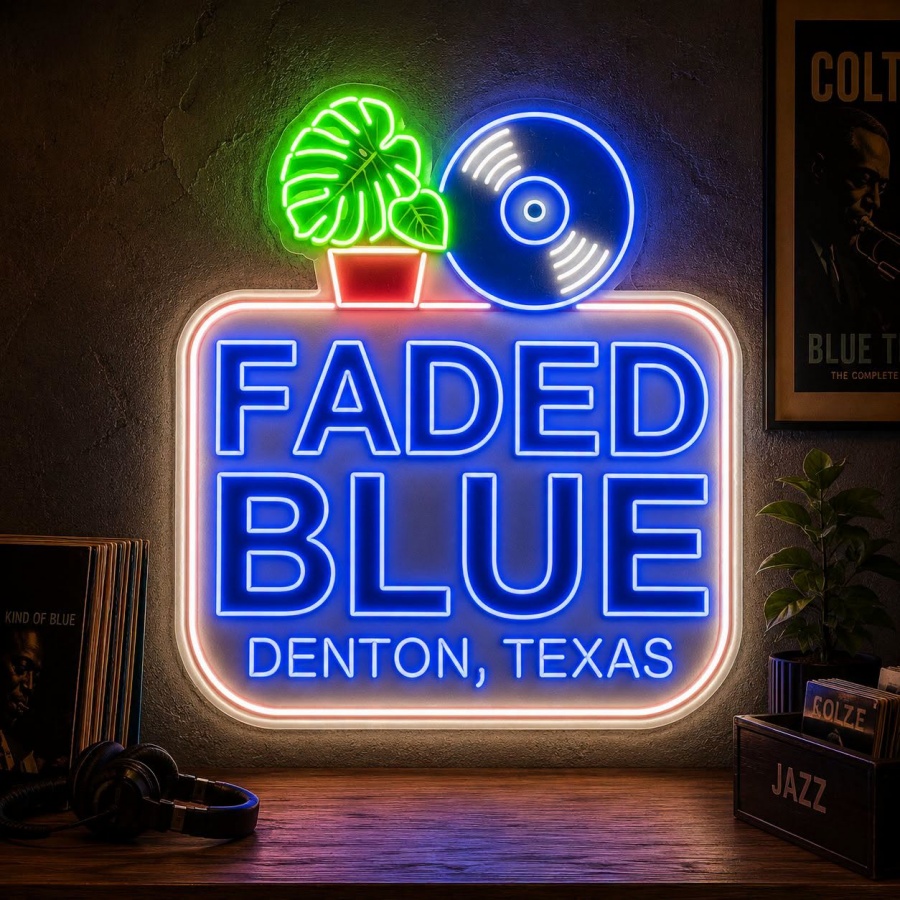 Faded Blue sign