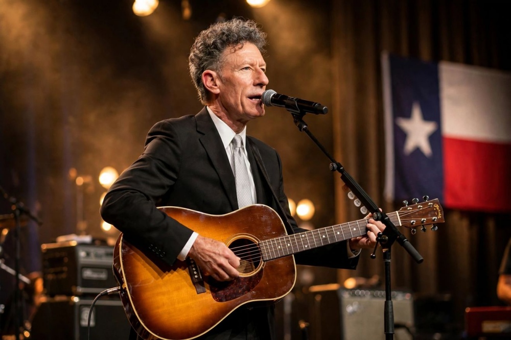 Lyle Lovett on stage