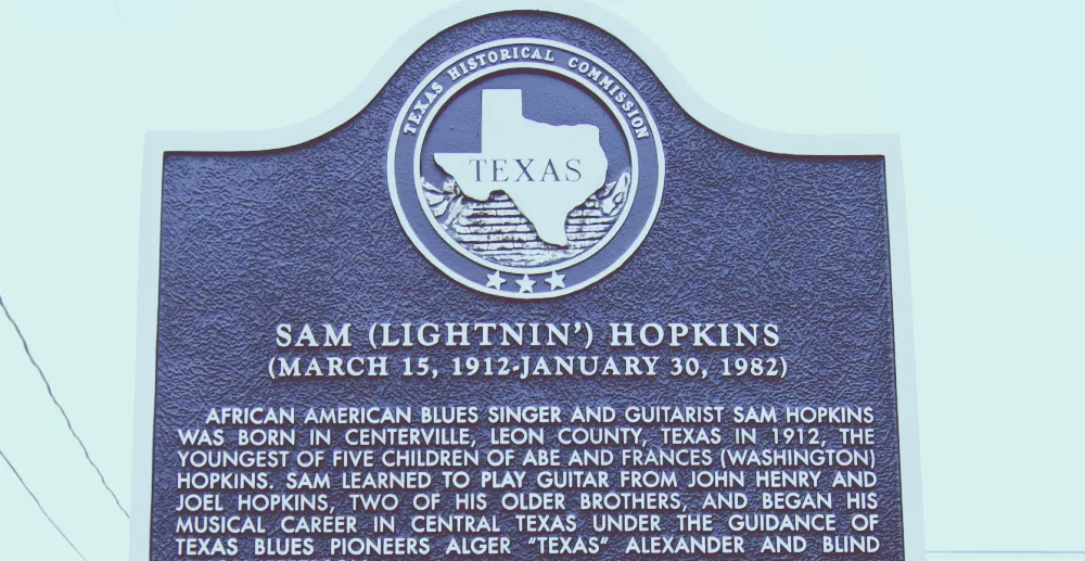 Sam Lightnin’ Hopkins Texas historical marker