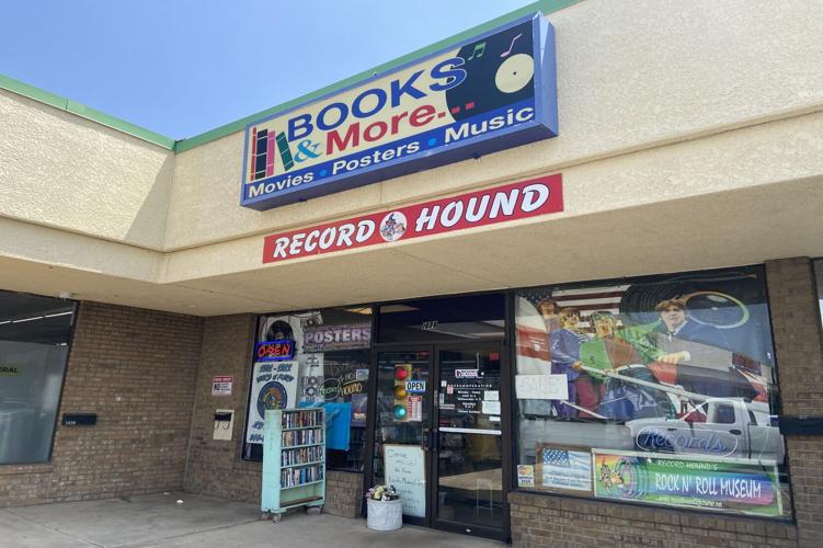 Secondhand records and books fill the shelves at Books & More/Record Hound in Denton
