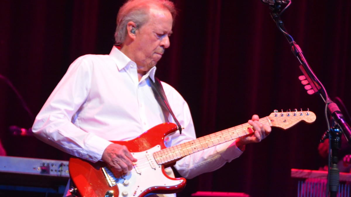 Boz Scaggs performing live with a guitar