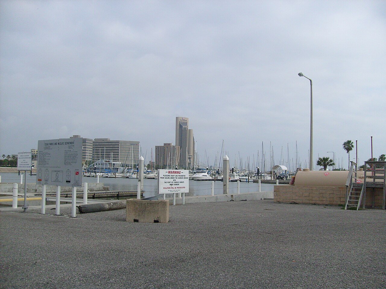 The bayfront in Corpus Christi, Texas
