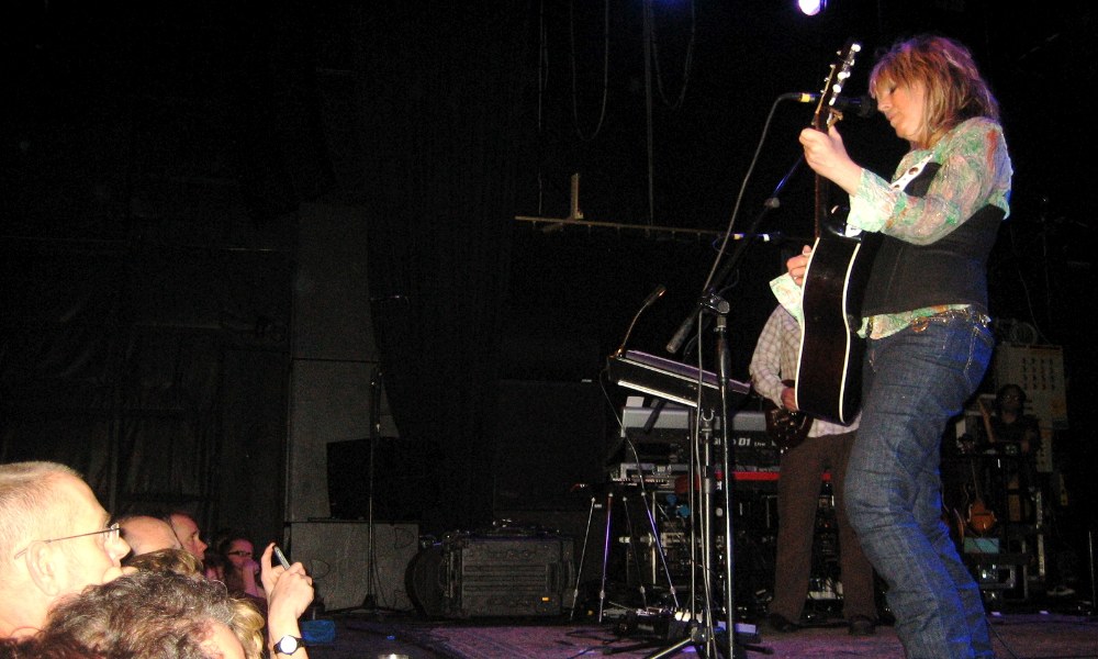 Lucinda Williams on stage, ahead of her Kessler Theater concerts