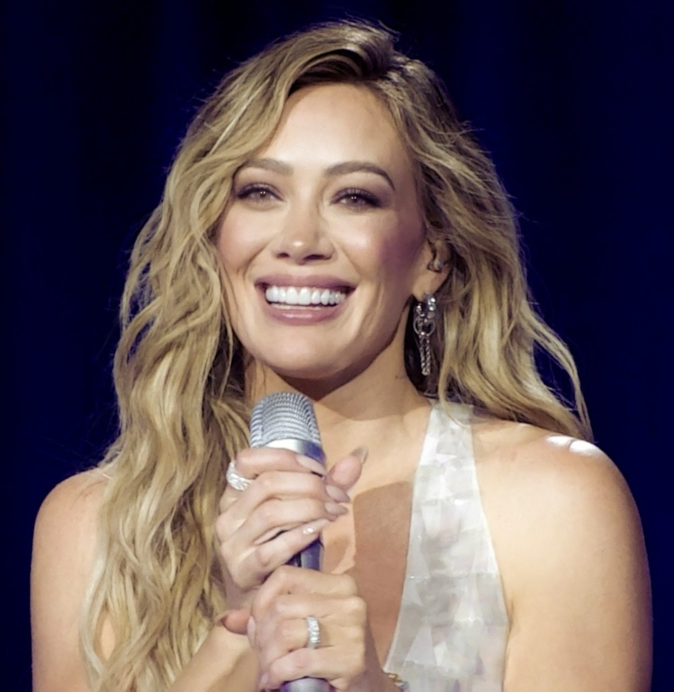 Hilary Duff performing on her Small Rooms, Big Nerves tour in 2026