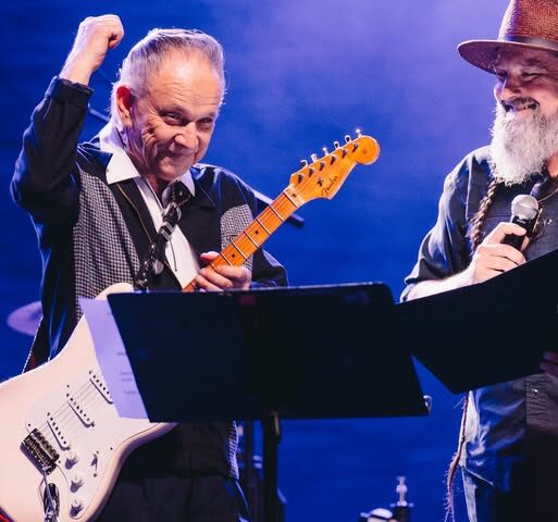 Texas Music Office Honors Jimmie Vaughan at Austin Blues Fest