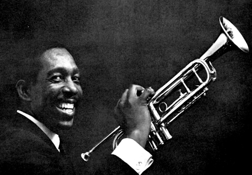Kenny Dorham holding a trumpet