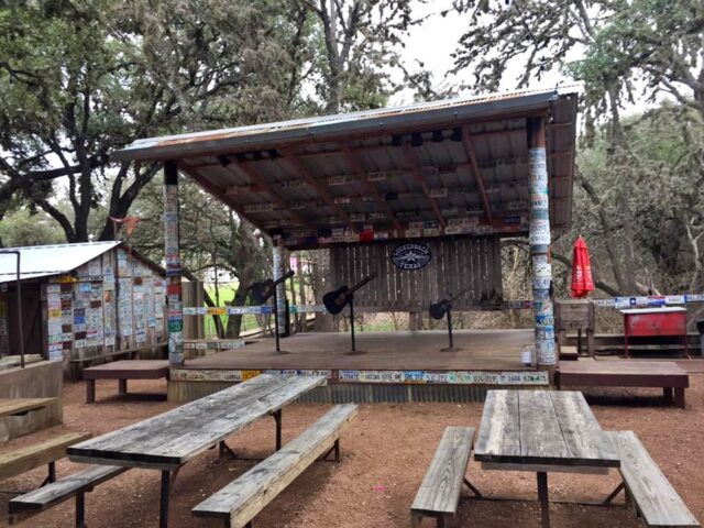 Outdoor stage at Luckenbach Texas