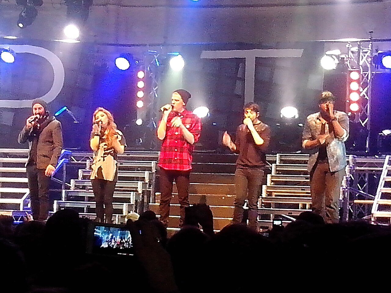 Pentatonix performing at Paradiso in Amsterdam in 2014