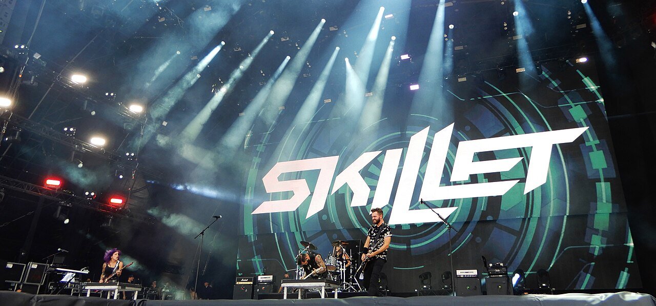 Skillet performing at Hellfest in 2022
