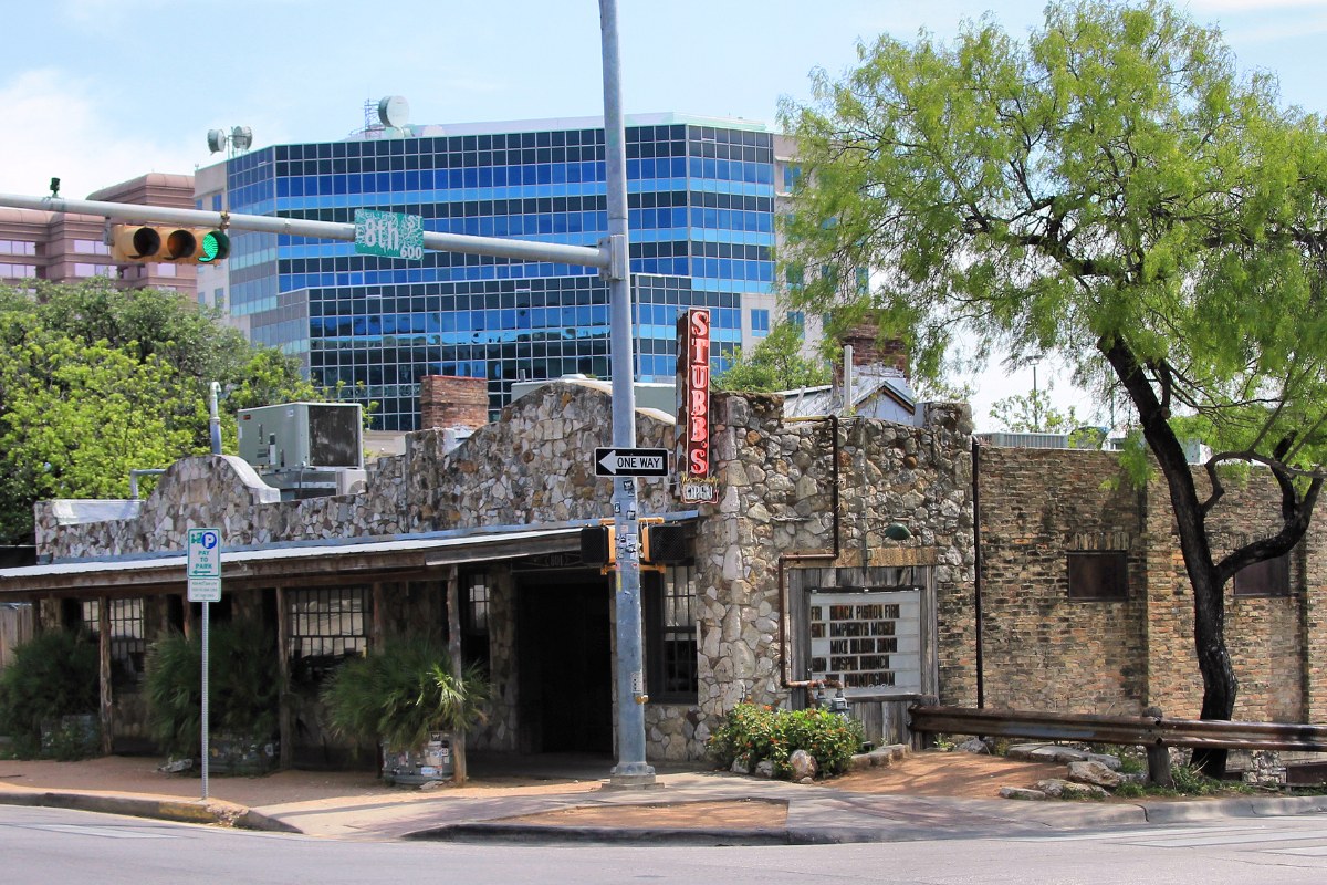 Exterior of Stubb's Bar-B-Q and Waller Creek Amphitheater in Austin, Texas