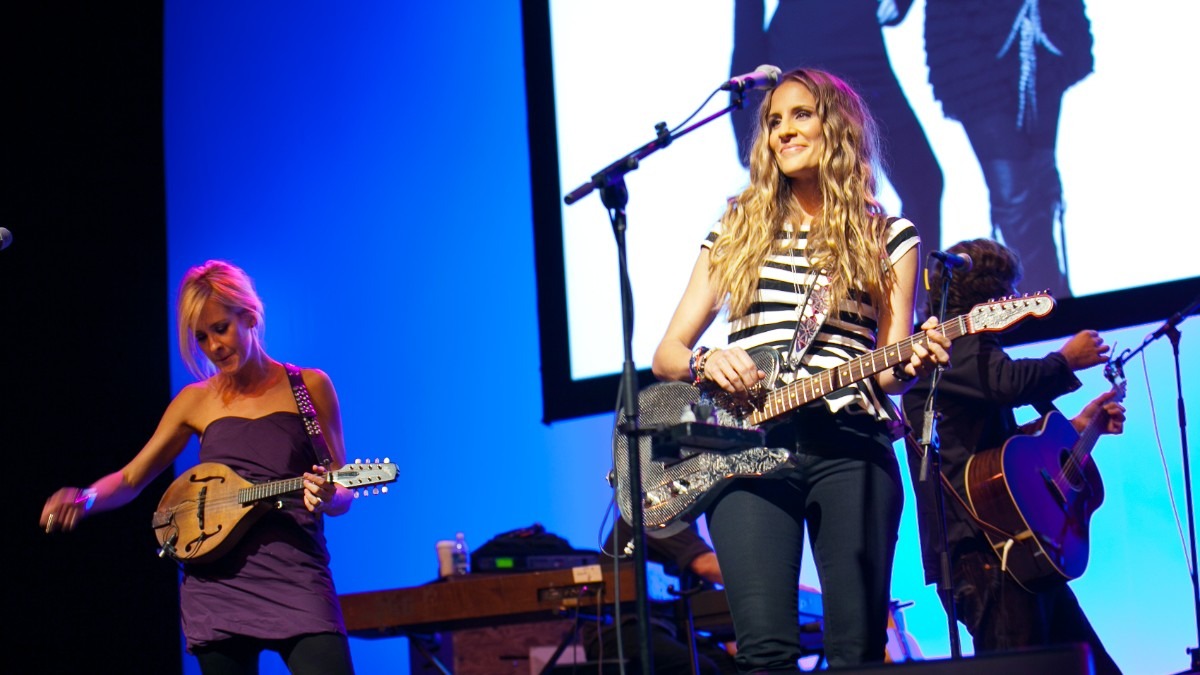 The Chicks performing live on stage