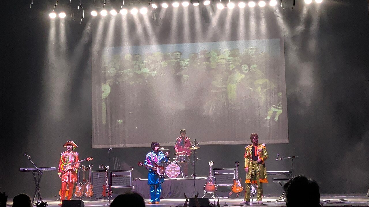 The Fab Four performing at the Grove of Anaheim in 2025