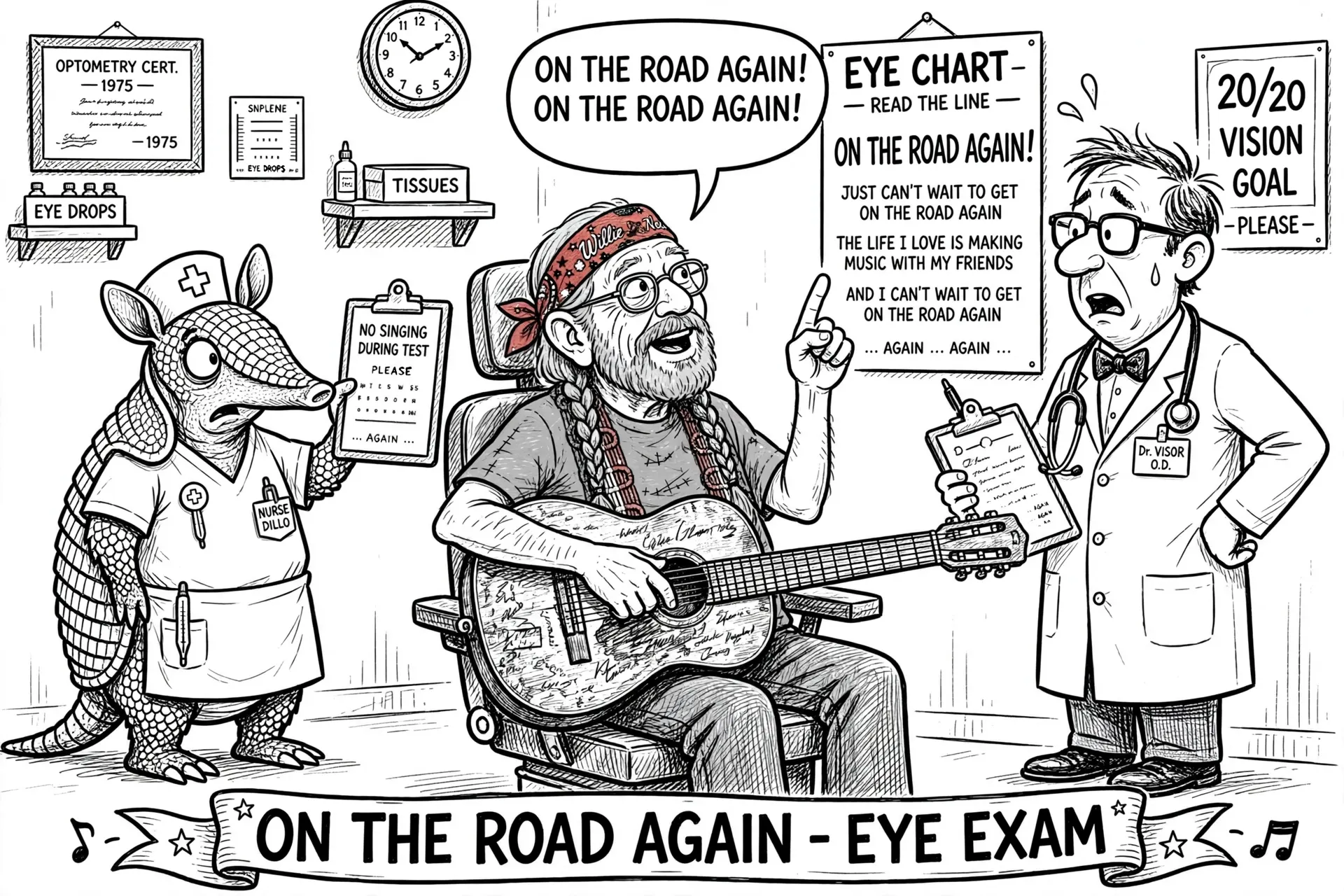 [Bad] Joke of the Day: Why Willie Nelson Failed His Eye Exam