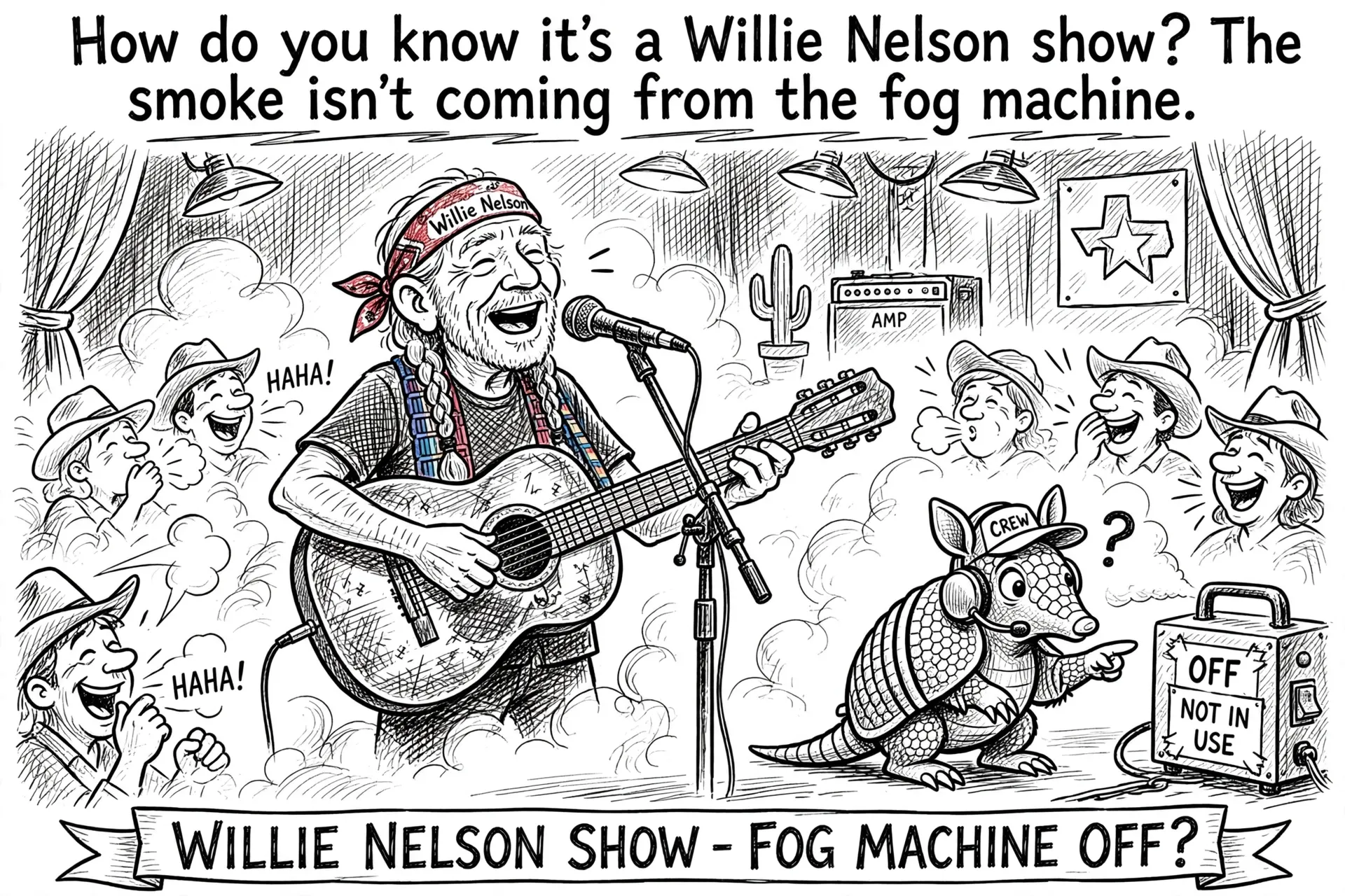 [Bad] Joke of the Day: How You Know It’s a Willie Nelson Show?